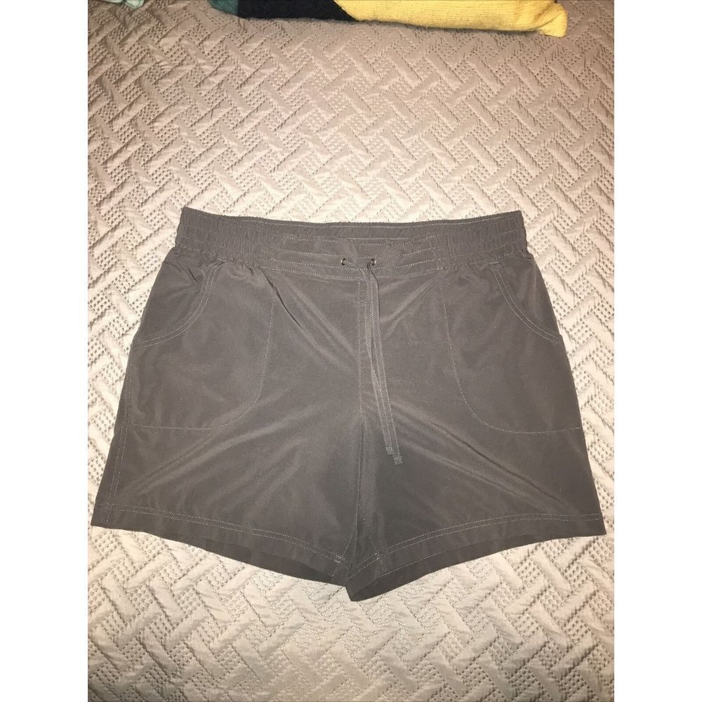 Mens Shorts Duluth Trading Large Gray Elastic Waist Nylon Drawstring Lightweight